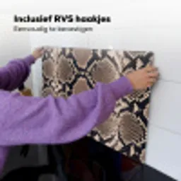 Slangenprint - Python - Bruin Inductie beschemer met haakjes klein -ky-ophangen-nl
