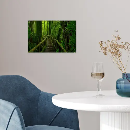 Jungle - Brug - Mos - Natuur - Tropisch poster papier klein -sfeer3