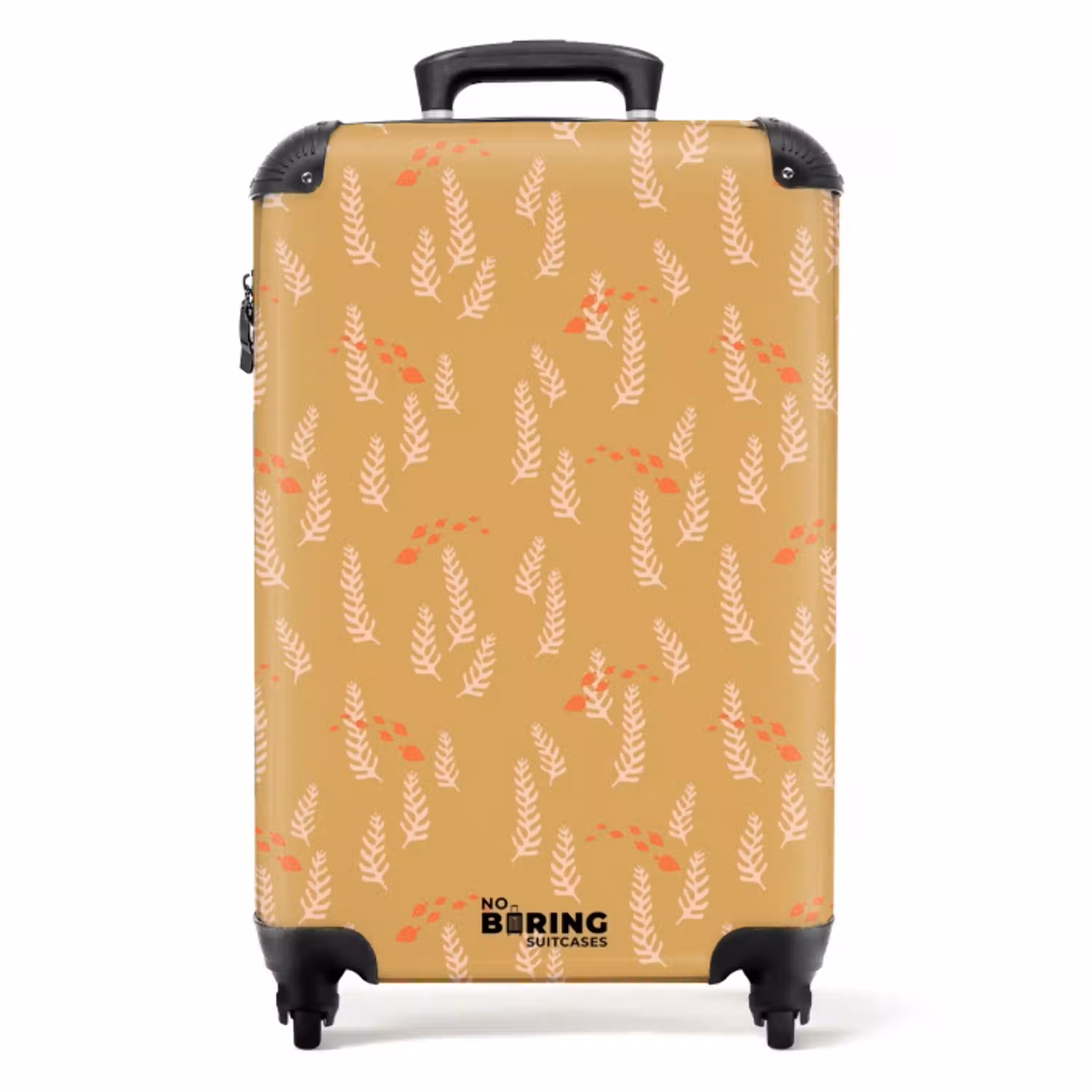 Koraal met vissen patroon oranje roze NBS - Handbagage koffer - Kinderen Unisex middel -productfoto_recht