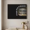 Sardines - Tekst - Vis - Blik Textielframe zwart klein -sfeer2