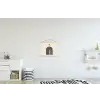 Minimalistisch - Zwarte boog - Gouden cirkel textielposter latten blank klein -kinderkamer