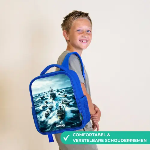Schepen in de zee Kinderrugzak - Blauw middel -sfeer3_NL