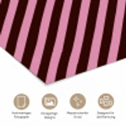 Strepen - Roze - Bruin poster papier klein 62 -tcloseup_DE