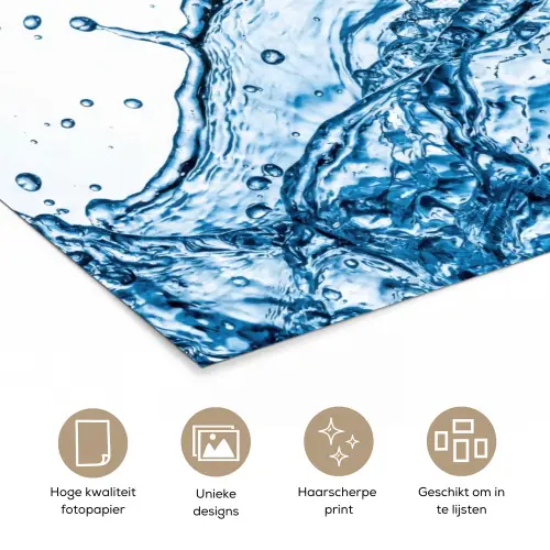 Spash - Water - Blauw poster papier klein -closeup_NL