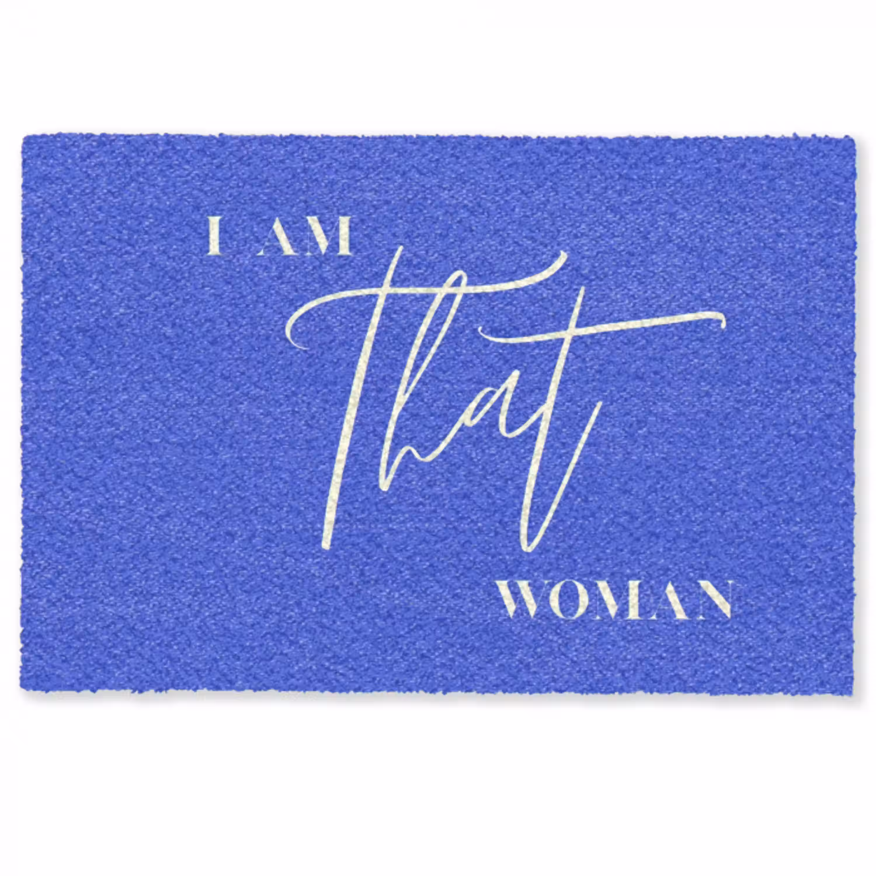Blauw - I am that woman - Sierlijk - Minimalistisch Deurmat klein -zkaufland3d