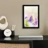 Lavendel - Vlinder - Bloemen fotolijst zwart zonder passe partout klein -sfeer1