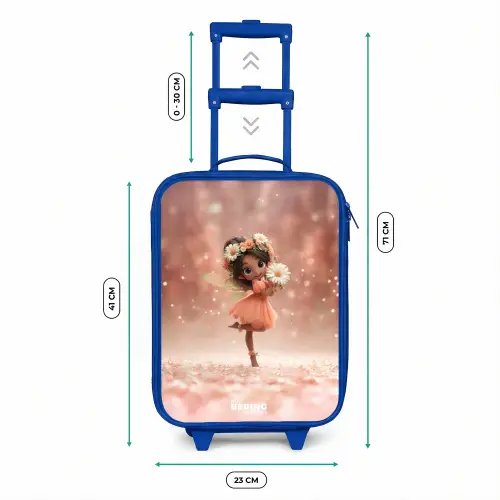 Fee met madeliefjes Kinderkoffer - Blauw klein -productfoto_formaten