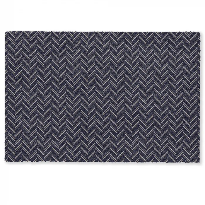 Plaid - Patroon - Visgraad - Blauw Deurmat klein 898 -zkaufland3d