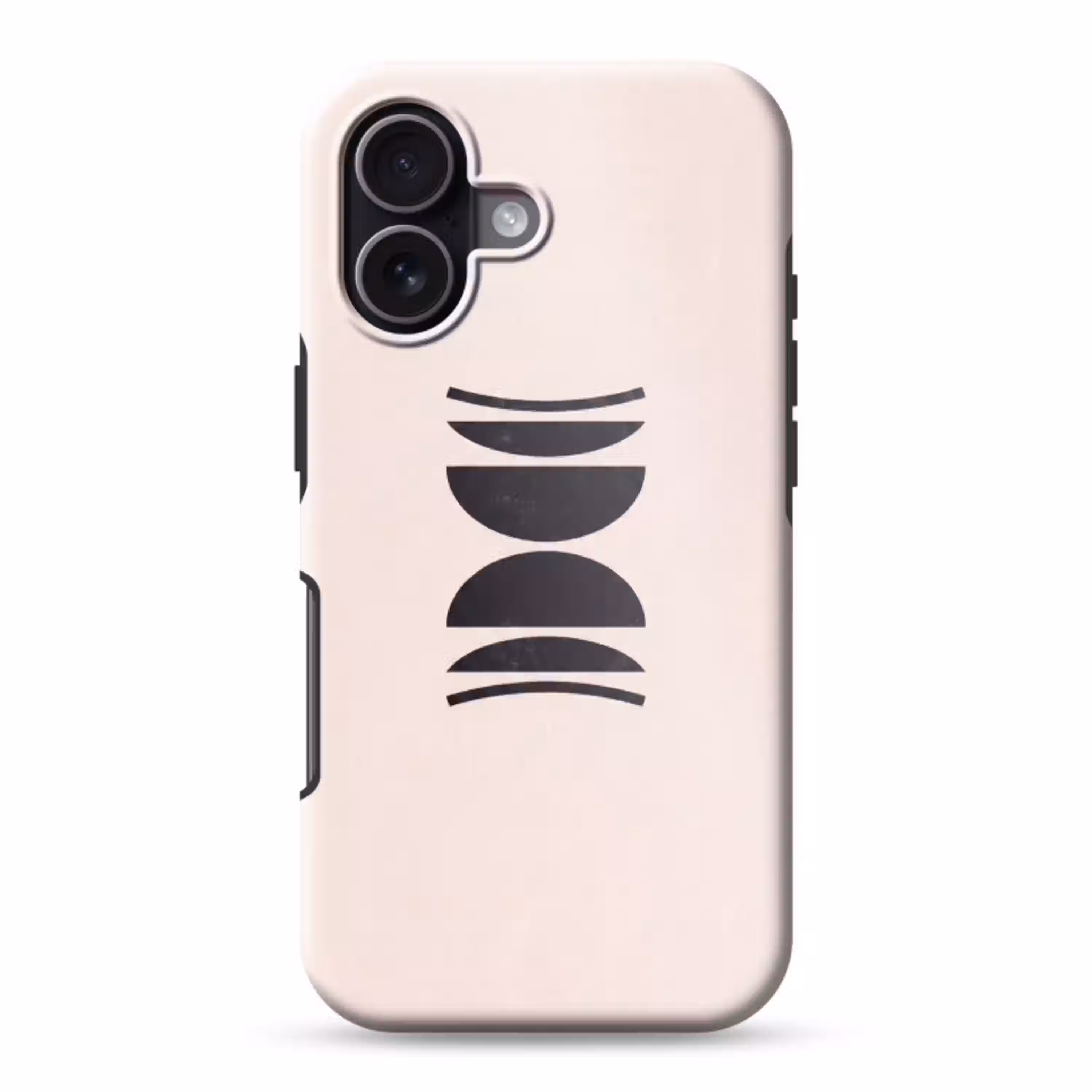 Abstract - Vormen - Zwart Toughcase MagSafe Apple iPhone 17 klein -3d