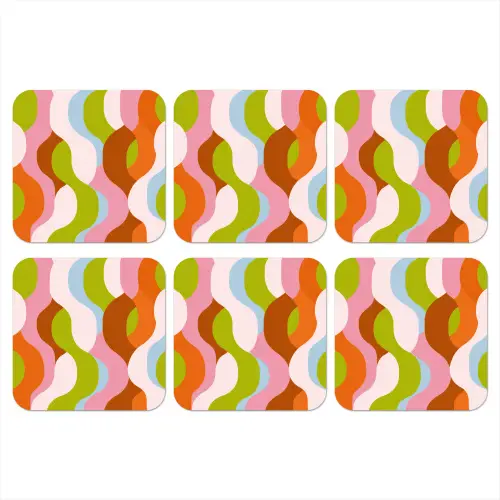 Abstract - Vormen - Roze onderzetter kurk middel -3d