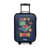 Dino - Groen - Raket - Sterren Kinderkoffer - Zwart klein -3d