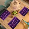 Lijnen - Golven - Paars - Abstract Placemat vinyl groot -zzsfeer5_Kitchenyeah-website