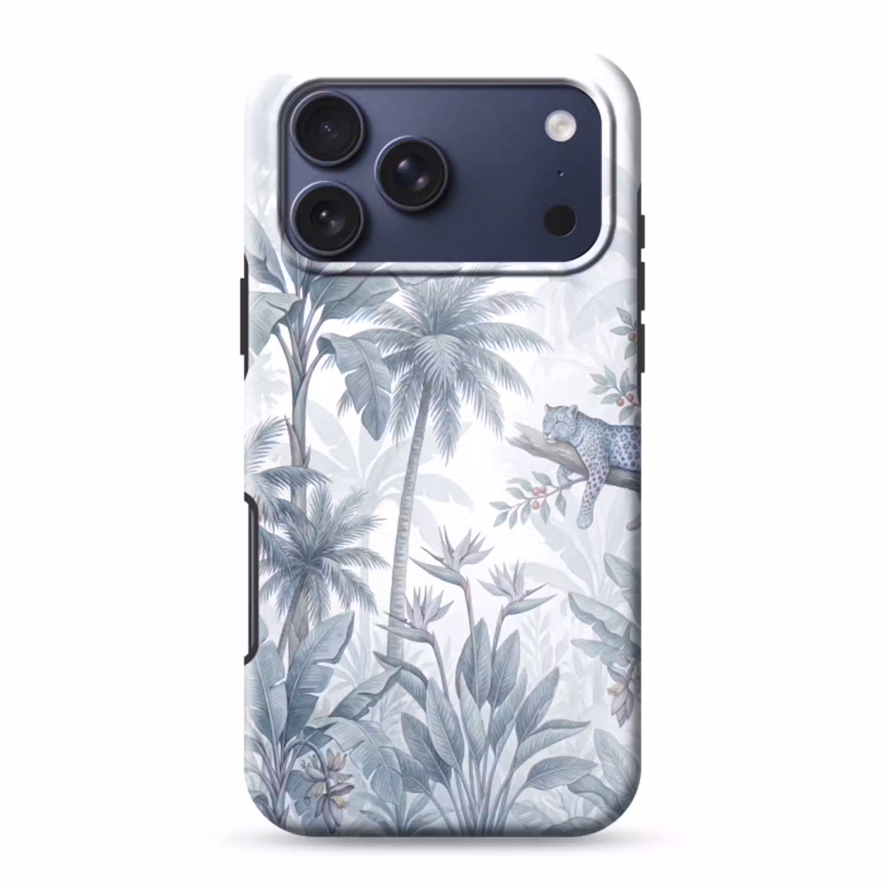 Kat - Tropisch bos - Modern - Grijs Toughcase MagSafe Apple iPhone 17 Pro Max klein -3d