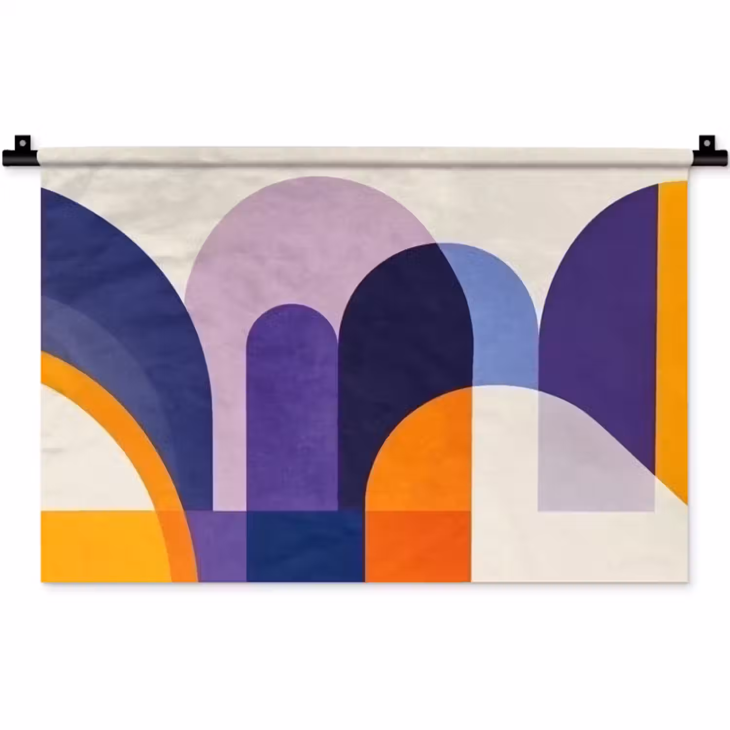 Wandkleed - Vormen - Abstract - Grafisch - Oranje