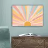 Illustratie - Zon - Pastelkleuren canvas 2cm klein -sfeer4