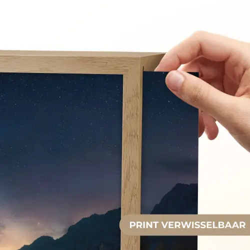 Kristalhelder meer - Bergen - Bergen Light Box met batterij (Wandlamp) middel -USP_websiteprintNL