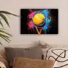 Graffiti - Tennis - Sport - Racket canvas 2cm klein -sfeer1