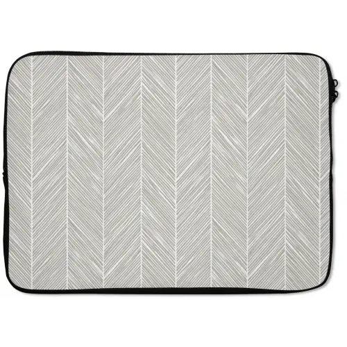 Klassiek - Visgraat - Grijs laptophoes neopreen klein 279 -zkaufland3dotto