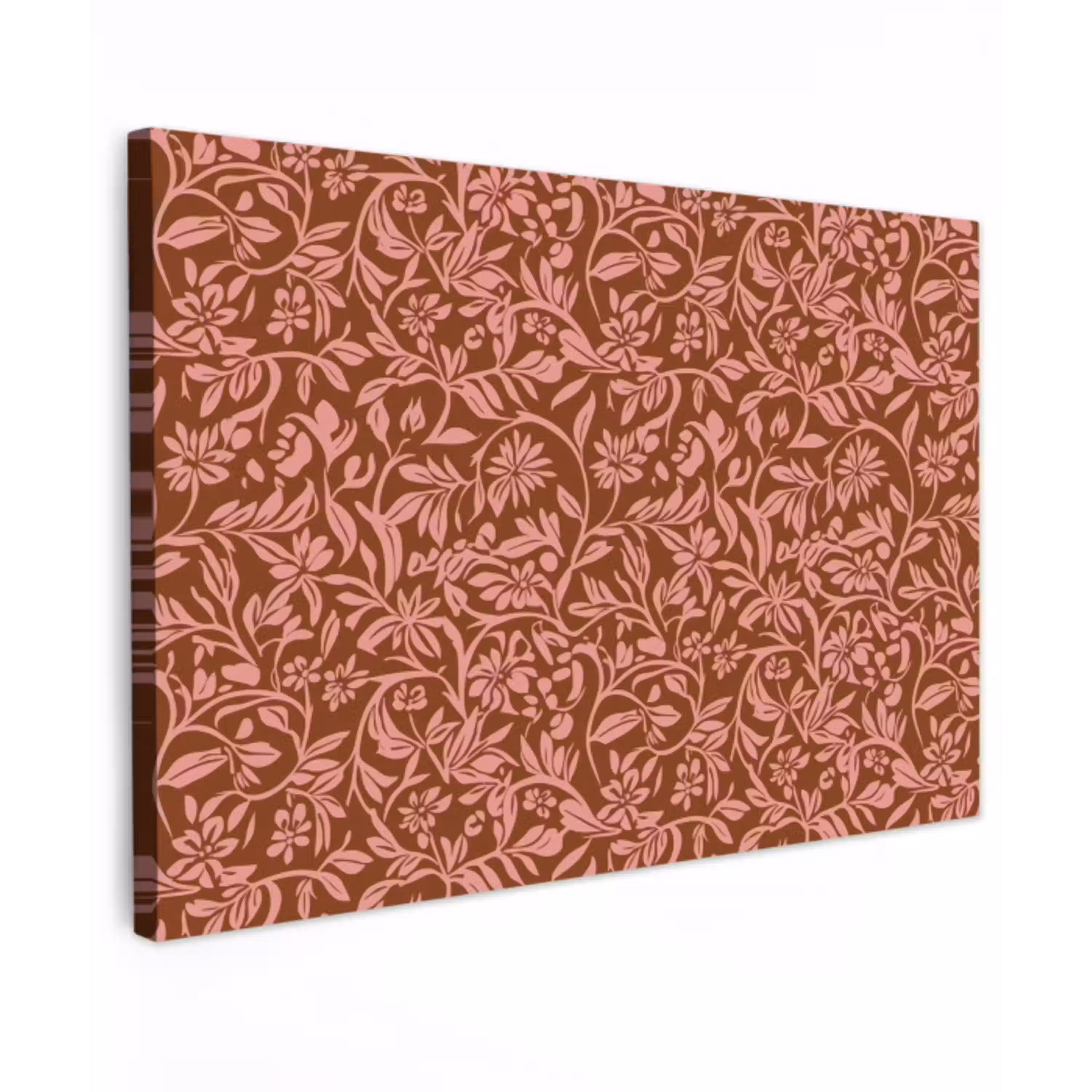 Bloemen - Print - Roze Tuinposter op houten frame 2 cm dik klein 845 -3d