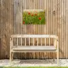 Lente - Bloemen - Rood - Klaproos - Gras - Groen Tuinposter op houten frame 2 cm dik klein -sfeer4