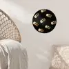 Macarons - Patroon - Goud - Zwart Wandcirkel behangsticker klein -sfeer4