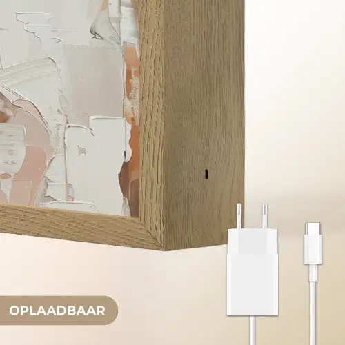 Vrouw - Verflook - Portret - Modern Light Box met batterij (Wandlamp) middel -USP_websiteoplaadbaarNL