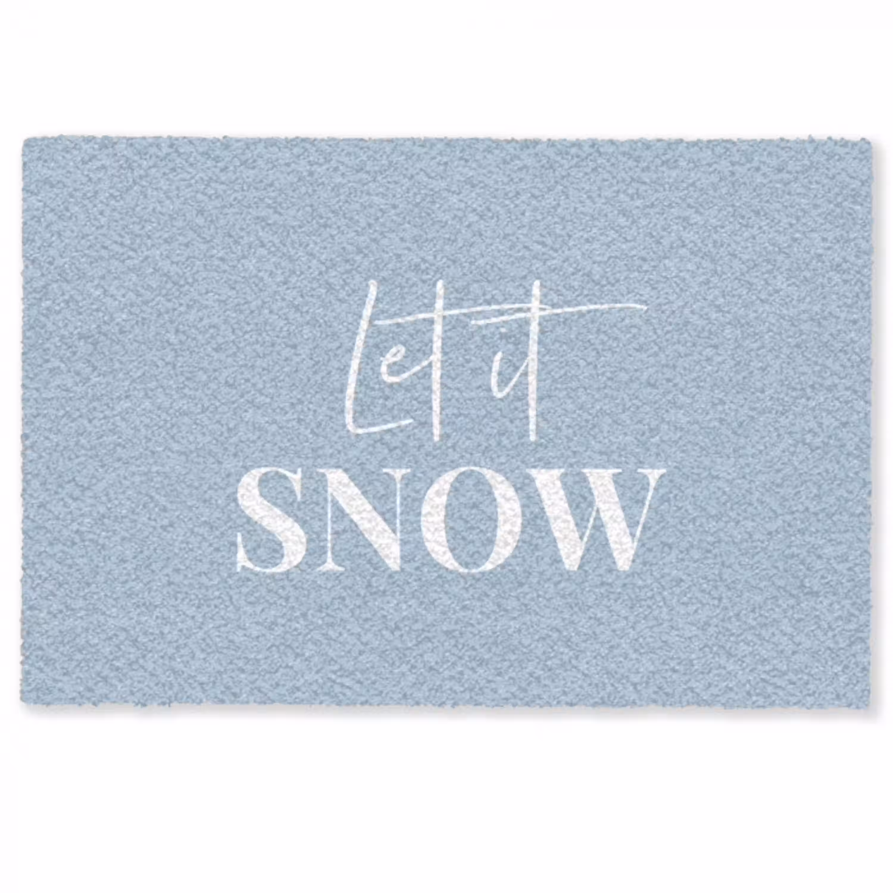 Sneeuw - Winter - Blauw - Let it snow Deurmat klein -zkaufland3d