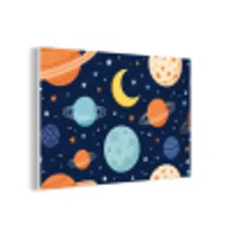 Ruimte - Planeten - Kleurrijk forex 5mm xxl -3d