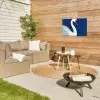 Zwaan - Wit - Snavel - Illustratie Tuinposter op houten frame 2 cm dik klein -sfeer2