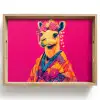 Kameel - Bloemen - Kimono - Waaiers Dienblad Rechthoek middel -z3d_shopping