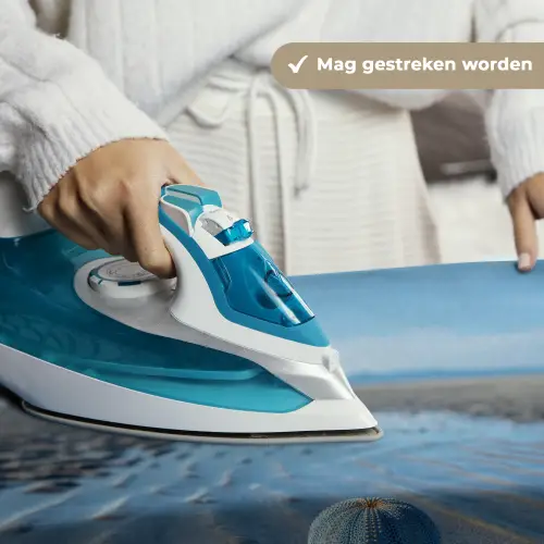 Strand - Schild - Water - Blauw Wandkleed katoen klein -sfeer9
