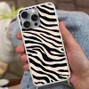 Zebraprint - Dynamisch - Roze Hoesje iPhone 16 Pro Max met koord klein -sfeer3