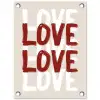 Love - Rood - Tekst tuinposter los doek klein -3d