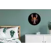 Kreeft - Borduur - Kleurrijk - Bloemen Wandcirkel aluminium klein -slaapkamer