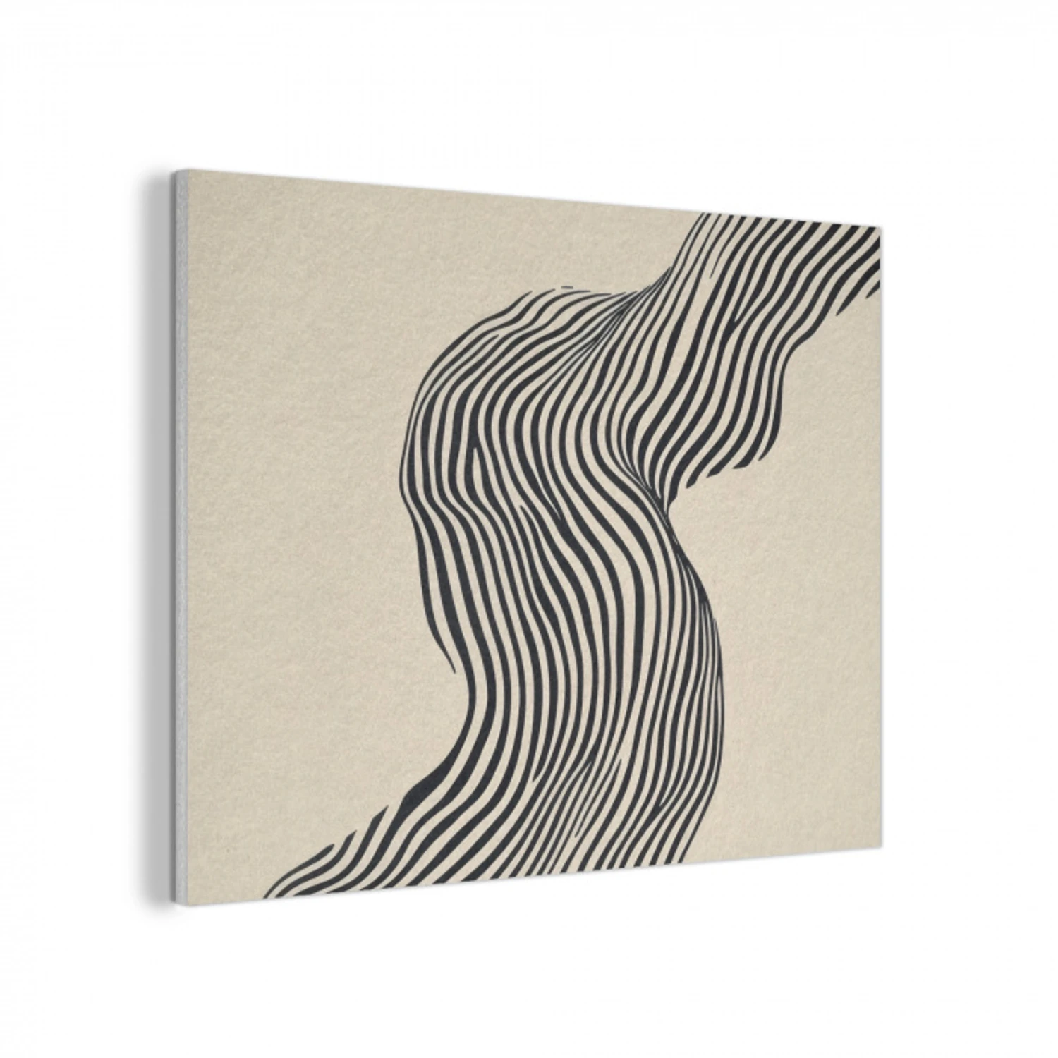 Golvend - Lijnen - Abstract - Silhouet PET vilt klein -3d