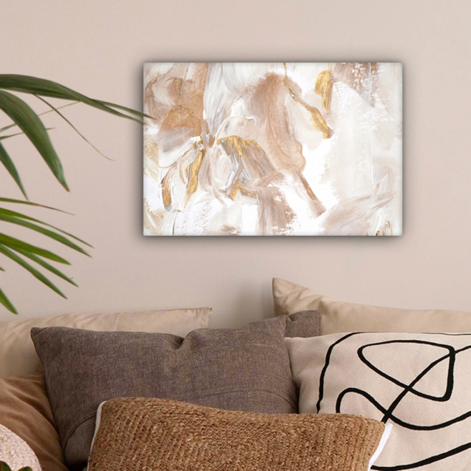 Verf - Wit - Abstract canvas 2cm klein -sfeer1