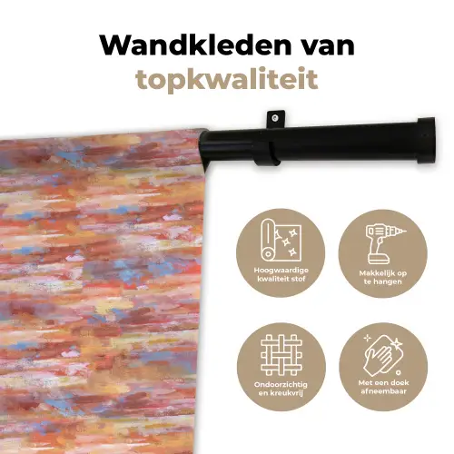 Vloeiend - Olie - Verf - Kleur Wandkleed katoen klein 269 -sfeer2
