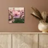 Bloemen - Paars - Wazig aluminium wit klein -sfeer4