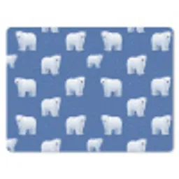 IJsbeer - Patroon - Blauw muismat rubber klein 262 -3d