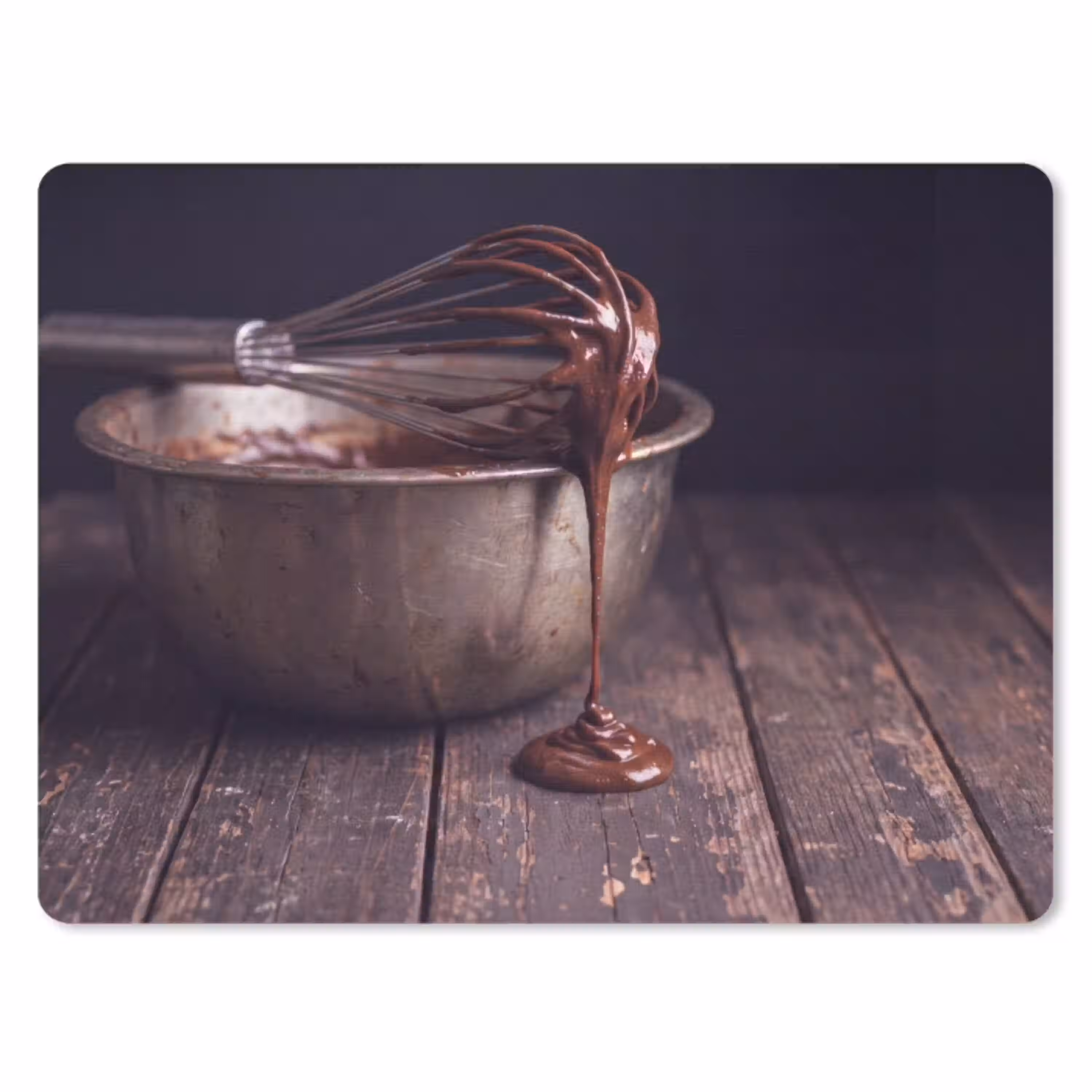 Chocolade - Beslag - Eten muismat rubber klein -3d