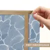 Abstract - Blauw - Bladeren Light Box met batterij (Wandlamp) middel -USP_websiteprintNL