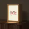 Don't lose your fire - Rood - Wit - Minimalistisch Light Box met kabel (Tafellamp) klein -z3d_website