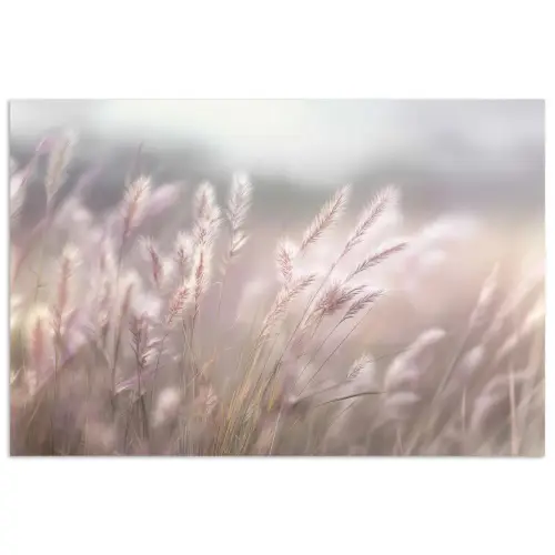 Graspluimen - Wind - Beige - Mistig poster papier klein -3d