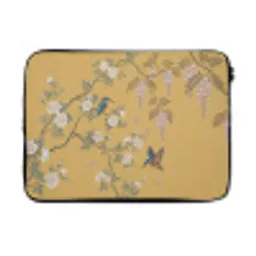 IJsvogels - Bloesem - Geel laptophoes neopreen klein -3d