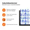 Patroon - Huizen - Blauw Inductie beschermer vinyl 3mm klein 276 -zzzzzzz-td-ups