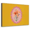 Lelie - Oranje - Lijst - Ovaal Textielframe zwart klein -3d
