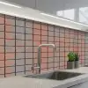 Blauw - Bruin - Vlekken - Vierkant keuken achterwand 2 middel 871 -3d_schuin