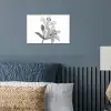 Lelies - Elegant - Zwart - Wit poster papier klein -sfeer2