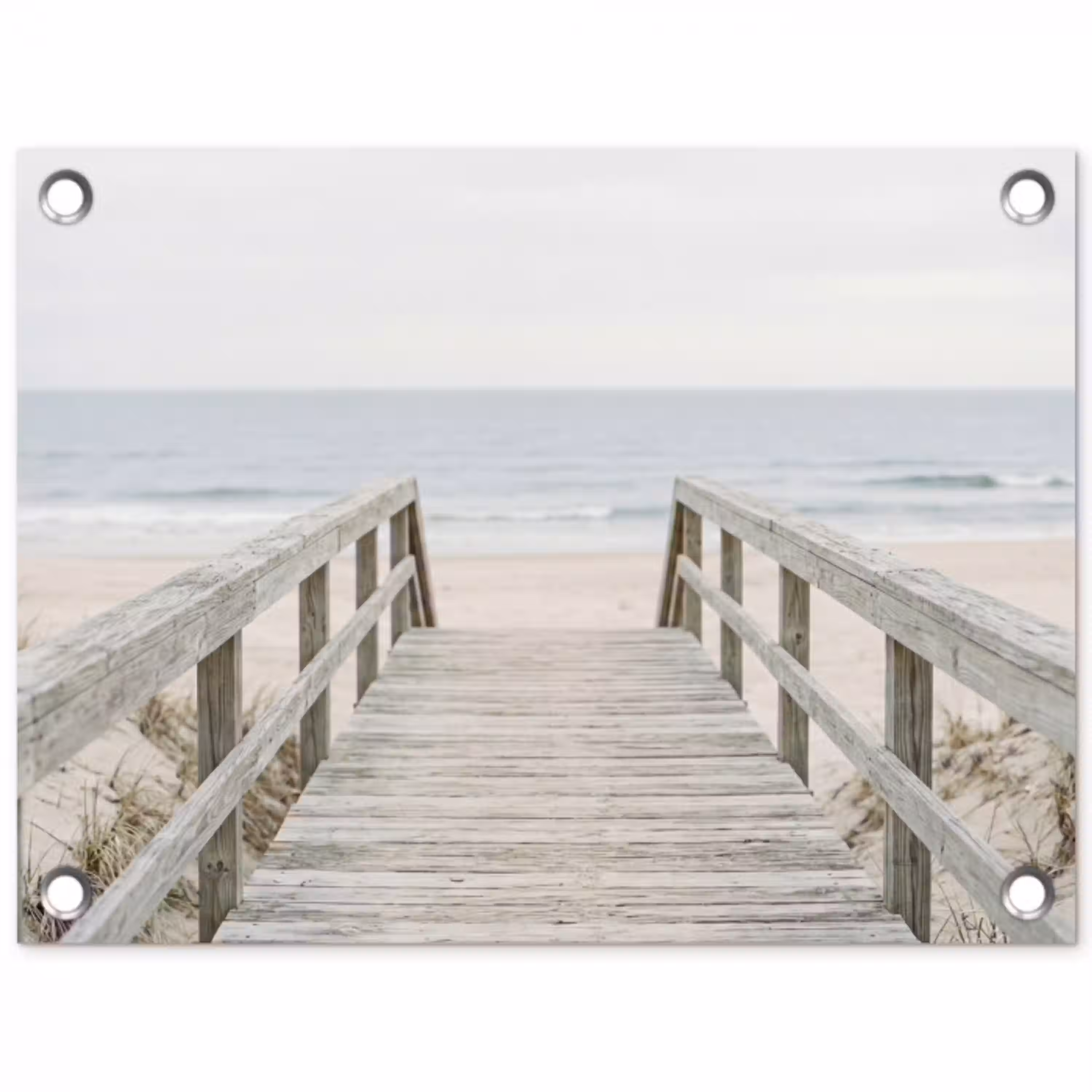 Duinen - Vlonder - Oceaan tuinposter los doek klein -3d