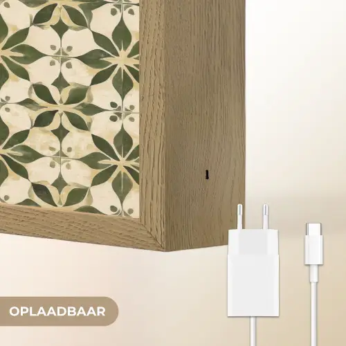 Tegel - Dessin - Groen Light Box met batterij (Wandlamp) middel 907 -USP_websiteoplaadbaarNL